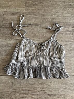 NWT American Eagle Gingham Babydoll Tank